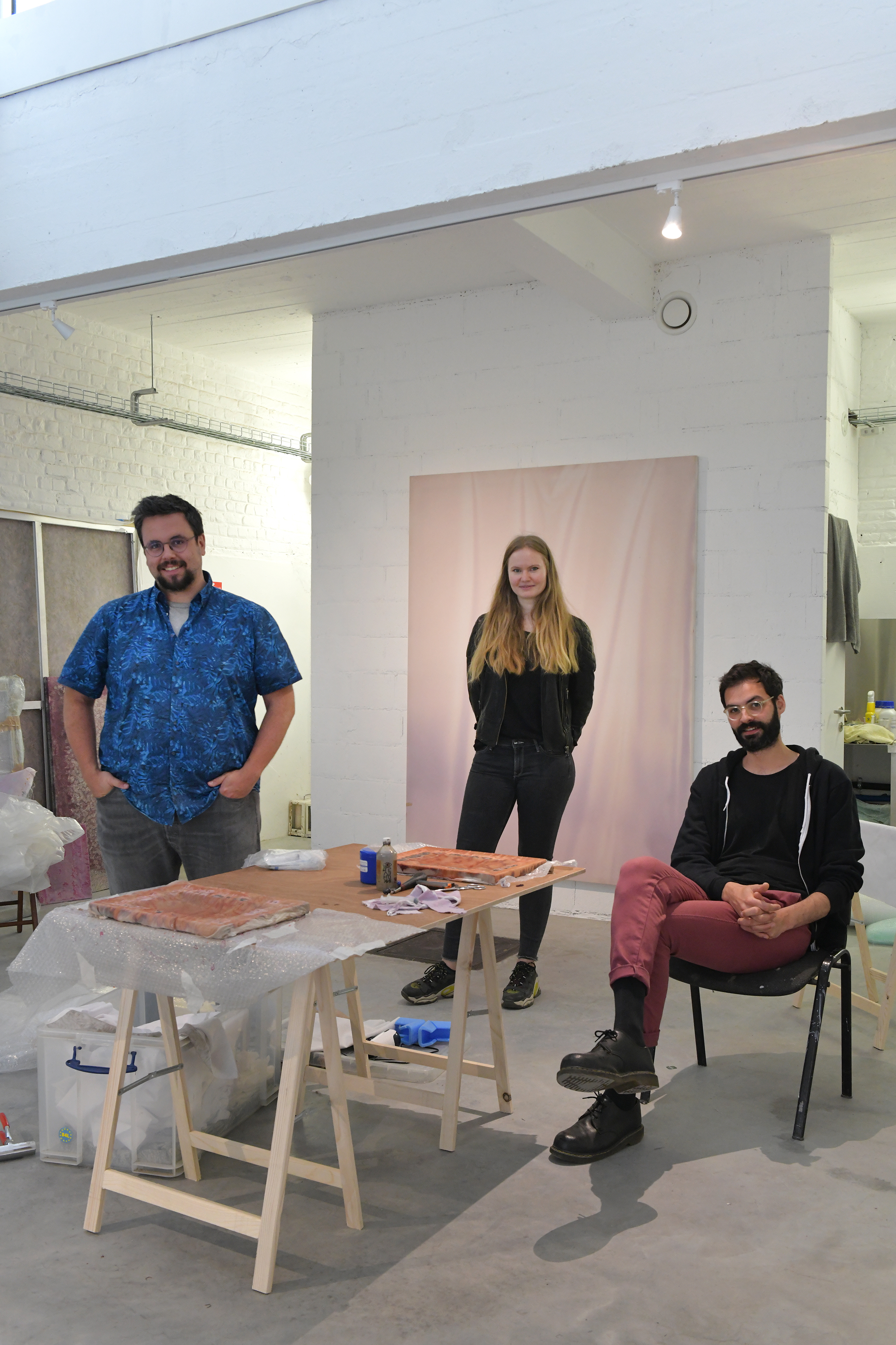 Muesli collective in their studio © Serge Brison